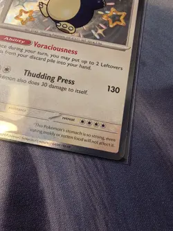 Pokemon TCG Snorlax 202/091 SV: Paldean Fates Shiny Rare Holo Baby Shiny - Image 5