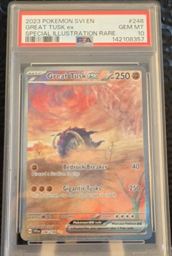 The Pokemon Company Great Tusk ex SV01 246/198 SIR Holo PSA 10 English - Image 1