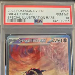 The Pokemon Company Great Tusk ex SV01 246/198 SIR Holo PSA 10 English - Image 2