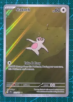 Pokemon TCG Slakoth 212/191 Illustration Rare Scarlet & Violet Surging Sparks - Image 1