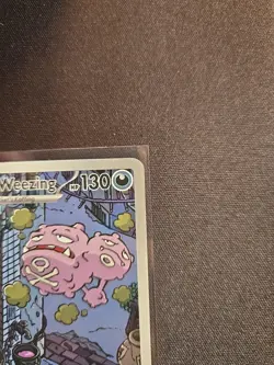 Team Rocket's Weezing 199/182 Illustration Rare Holo Destined Rivals Pokemon NM - Image 3