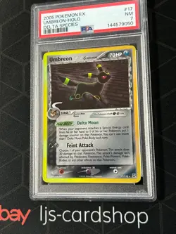2005 POKEMON EX DELTA SPECIES 17 UMBREON HOLO PSA 7 - Image 4