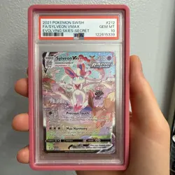Pokemon Sylveon VMAX Evolving Skies Secret Rare Full Alt Art #212 PSA 10 - Image 1