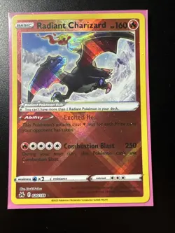 Pokemon TCG Radiant Charizard 020/159 Crown Zenith Holo Card Mint Condition - Image 1