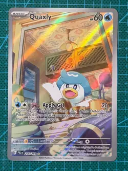 Pokemon TCG Quaxly 206/193 Illustration Rare Scarlet & Violet Paldea Evolved - Image 1