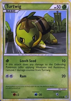 Turtwig 67/95 Common HGSS Unleashed Pokemon Lightly Played - Image 1