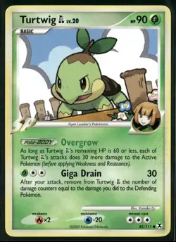 Turtwig GL 85/111 Common Rising Rivals Pokemon Lightly Played - Image 1