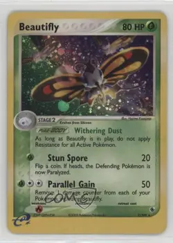 Beautifly Holo Pokemon EX Ruby & Sapphire #2 2003 - Image 1