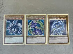 Blue-Eyes White Dragon + Dark Magician + Red-Eyes | MAGO Premium Gold | YuGiOh! - Image 1