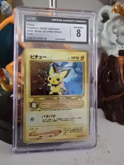 CGC 8 Pichu Japanese Neo Genesis 172 Holo Pokemon Card psa - Image 1