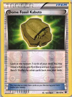 Pokemon TCG Dome Fossil Kabuto 96/124 Fates Collide Rev Holo D - Image 1