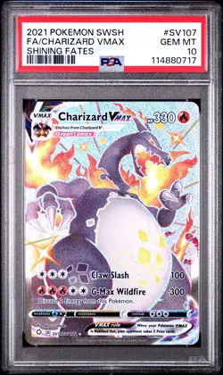 Pokemon 2021 Charizard VMAX SV107 Shiny Vault Shining Fates GEM MINT PSA 10 - Image 1