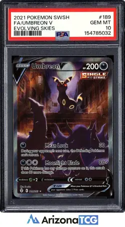Pokemon 2021 Umbreon V 189/203 Alt Art Evolving Skies GEM MINT PSA 10 - Image 1