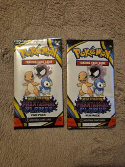 2 X POKEMON PHANTASMAL FLAMES MEGA EVOLUTION FUN PACK PROMO BRAND NEW SEALED - Image 1