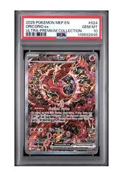 2025 POKEMON MEP EN-ME BLACK STAR PROMO 024 ORICORIO EX MEGA CHARIZARD UP PSA 10 - Image 1