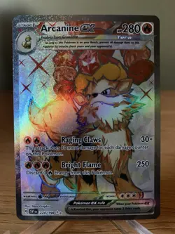 2023 POKEMON SCARLET & VIOLET #224/198 ARCANINE EX FULL ART ULTRA RARE - Image 1