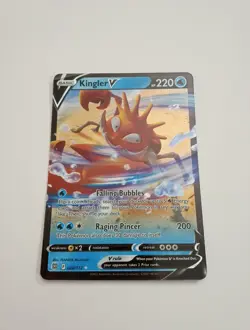 Kingler V Ultra Rare SWSH09: Brilliant Stars 028/172 NM Pokemon TCG - Image 1