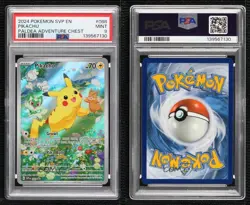Pikachu (Paldea Adventure Chest) Holo Pokemon Scarlet & Violet Black Star PSA 9 - Image 3