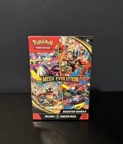 Pokemon TCG Mega Evolution Booster Bundle 6 Booster Packs New Sealed - Image 1