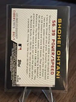2025 Topps Archives SHOHEI OHTANI Los Angeles Dodgers Cyber Stats Insert 95C-7 - Image 2