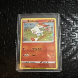 Scorbunny SWSH244 Black Star Promo Cosmos Holo Pokemon Card - Image 1