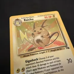 Raichu 14/62 Fossil Holo Rare Pokemon Card WOTC 1999 - Image 2