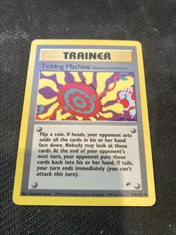 Pokemon TCG Trainer Tickling Machine Unlimited Gym Heroes 119/132 Uncommon Card - Image 1