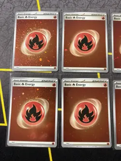 Pokemon TCG Scarlet And Violet 151 8x Fire Cosmo Holo Energy Cards - NM - Image 2