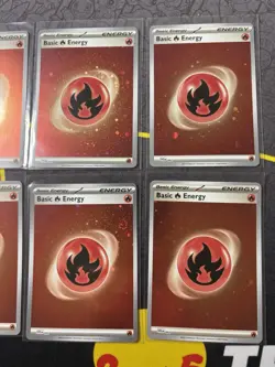 Pokemon TCG Scarlet And Violet 151 8x Fire Cosmo Holo Energy Cards - NM - Image 4