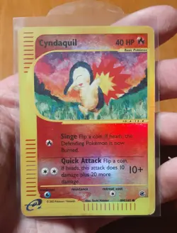 Pokemon Cyndaquil Reverse Holo 104/165 Expedition Base Set 40 HP Common Card - Image 1
