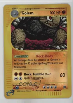 Golem Reverse Foil Pokemon e-Card Series Expedition #49 2002 - Image 1