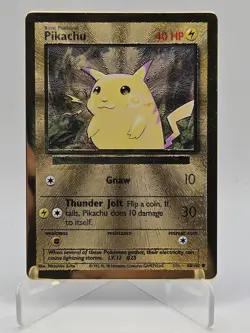 Pokemon 2021 Celebrations Pikachu Gold Metal Promo Card #58/102 - Image 2