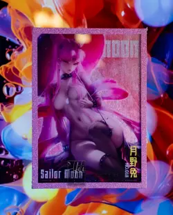 Wicked Lady Sailor Moon Premium Waifu Acrylic Cased Glitter Framed Card Spicy - Image 1