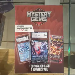 Pokemon Mystery Gems Box (1 CGC Graded Card & 1 Booster Pack) Factory Sealed Box - Image 2