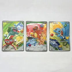 Pokemon First Partner Illustration Kanto Starters Promos Set x 3 Cards NM - Image 2