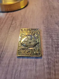 Vintage Pokemon 1999 JIGGLYPUFF Burger King Promo 23k Gold Plated Trading Card - Image 1