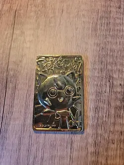 Vintage Pokemon 1999 JIGGLYPUFF Burger King Promo 23k Gold Plated Trading Card - Image 2