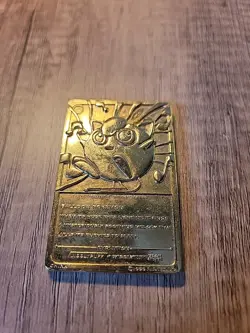 Vintage Pokemon 1999 JIGGLYPUFF Burger King Promo 23k Gold Plated Trading Card - Image 4