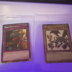 Konami Yu-Gi-Oh! Trap Dustshoot & Red-Eyes Black Dragon Card Lot - 2 Cards - Image 1
