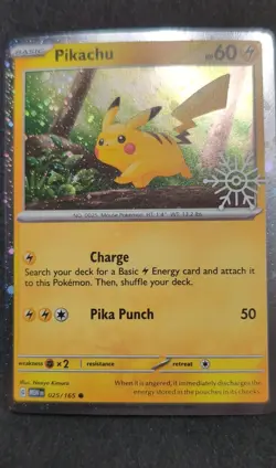 Pikachu - (Holiday Calendar) 025/165 Miscellaneous Cards & Products Holo - Image 1