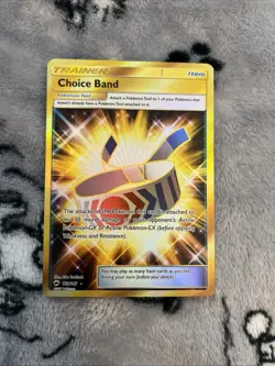 Pokemon Card: CHOICE BAND 162/147 Burning Shadows Holo Full Art Secret Rare NM - Image 1