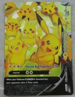 Pokemon TCG Pikachu V-Union SWSH142 Electro Ball Together Sword & Shield Card - Image 1