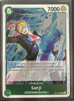 Sanji OP13-027 R One Piece Carrying On His Will Card - Image 1