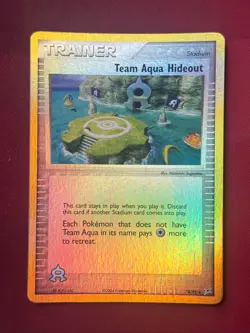 TEAM AQUA HIDEOUT 78/95 EX Team Magma vs Team Aqua REVERSE HOLO Pokemon card NM - Image 1