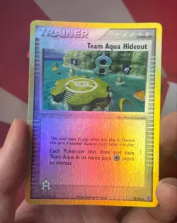 TEAM AQUA HIDEOUT 78/95 EX Team Magma vs Team Aqua REVERSE HOLO Pokemon card NM - Image 2