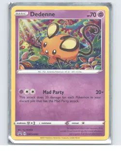 Dedenne SWSH080 Pokemon Sword & Shield Black Star Promo Cosmos Holo Card - Image 1