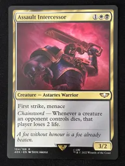 1x MTG Assault Intercessor - Universes Beyond: Warhammer 40,000 (40K) #104 - Image 1