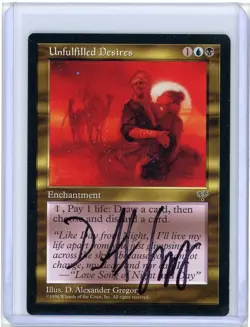 Unfulfilled Desires Mirage Signed Alexander D. Gregory Artist Proof MTG - Image 1