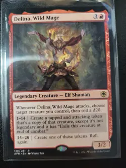 Delina, Wild Mage Adventures in the Forgotten Realms Magic Mtg NM - Image 1