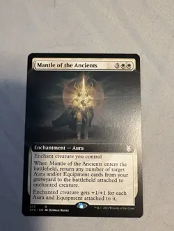 Mantle of the Ancients Magic: The Gathering Rare White Enchantment Aura AFC 277 - Image 1